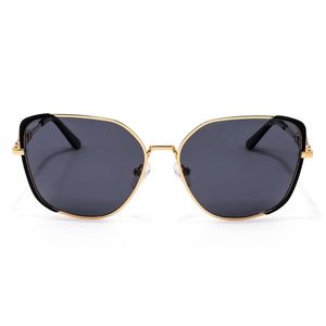 Lente Solar Forma Cat Eye Con Armazón De Metal Color Negro