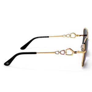 Lente Solar Forma Cat Eye Con Armazón De Metal Color Negro