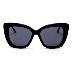 Lente Solar Forma Cat Eye Con Armazón De Acetato Color Negro
