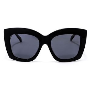 Lente Solar Forma Mariposa Con Armazón De Acetato Color Negro