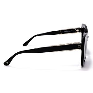 Lente Solar Forma Cat Eye Con Armazón De Acetato Color Negro