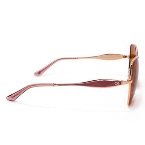 Lente Solar Forma Mariposa Con Armazón De Metal Color Oro Rosa