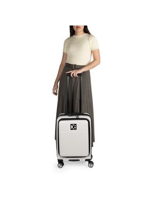 Maleta Chica 20 Plg De Cabina Con Porta Laptop Color Blanco
