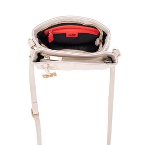 Bolsa Crossbody Chico Con Herraje De Monograma Color Blanco