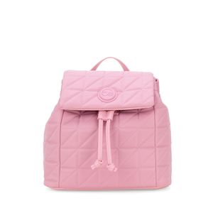 Mochila Mediana Con Rubber Color Rosa