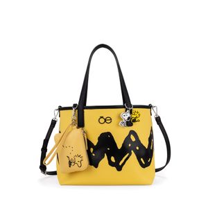 Bolsa Tote Grande Peanuts X Oe Color Amarillo