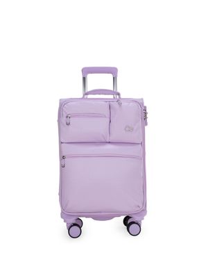 Maleta Chica 20 Plg De Cabina Material Textil Color Lila