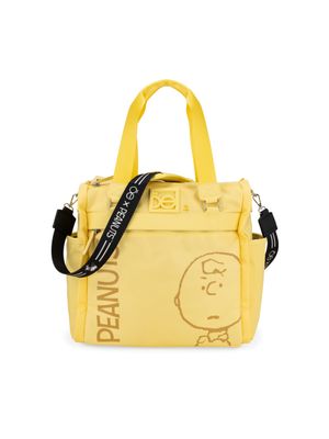 Pañalera Tote Nylon Peanuts X Oe Color Amarillo