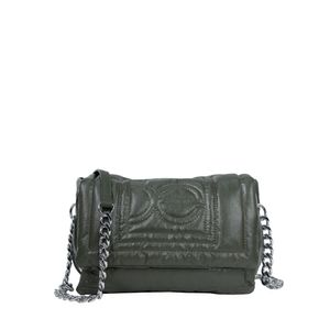 Bolsa Briefcase Acolchada Color Verde Olivo