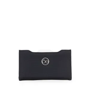 Cartera Grande Hibrida Con Herraje Color Negro