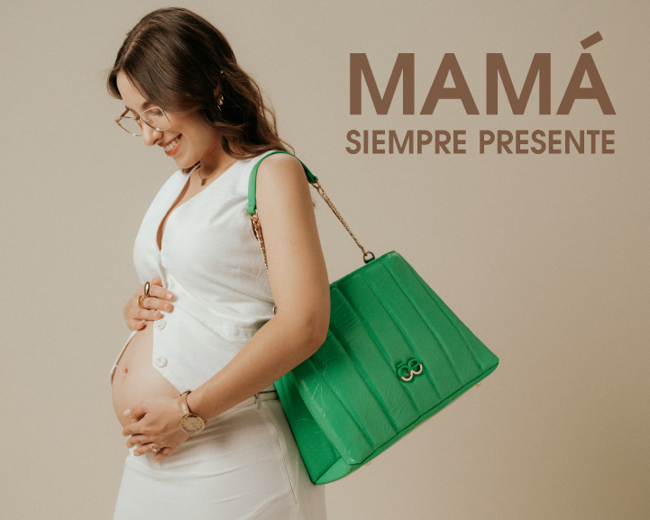 Bolso Satchel Grande Acolchado Color Verde